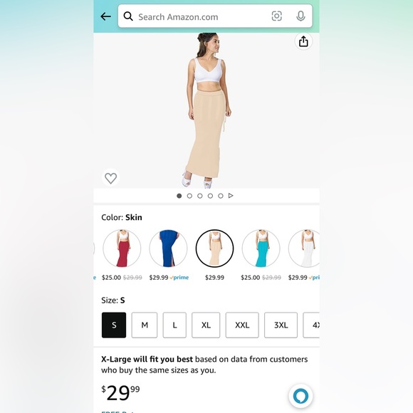 DERMAWEAR SKIRT Women's Blended Fabric Saree Shapewear - Picture 2 of 13